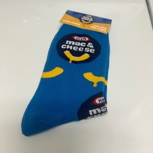 Mac & Cheese Blue Crew Socks